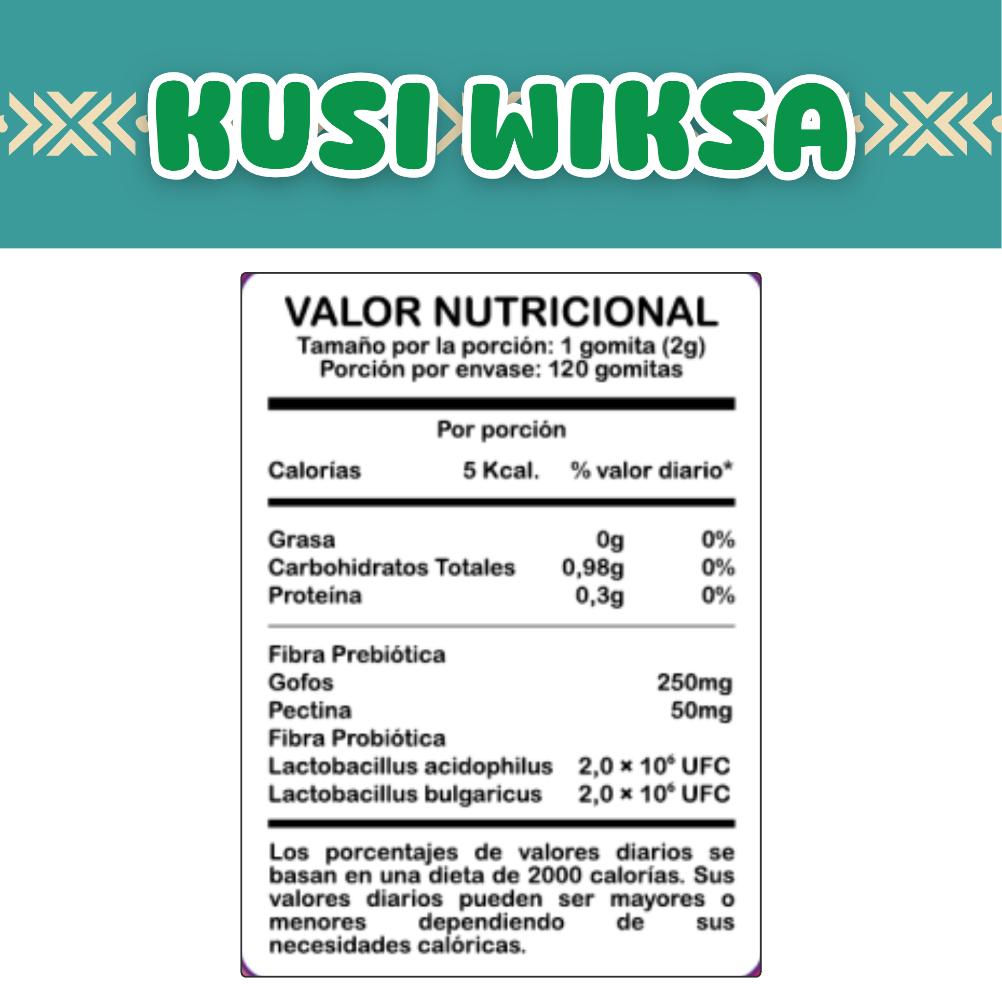Kusi Wiksa | Gomitas para niños con Probióticos