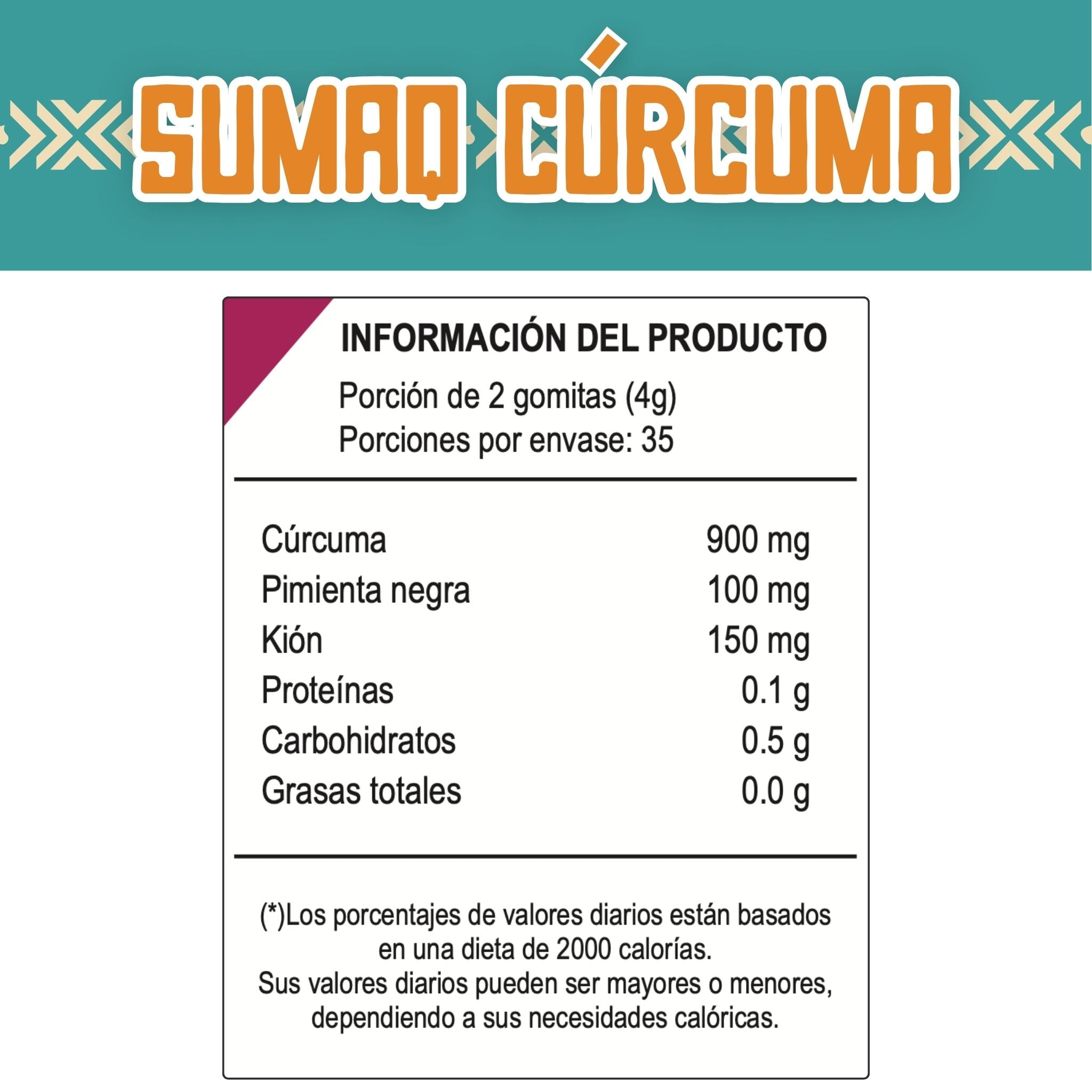 Sumaq Cúrcuma | Gomitas con Cúrcuma y Pimienta