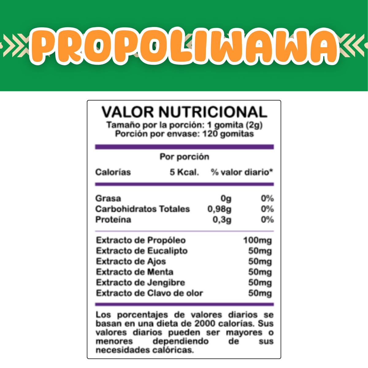 Propoliwawa | Gomitas para niños con Propóleo