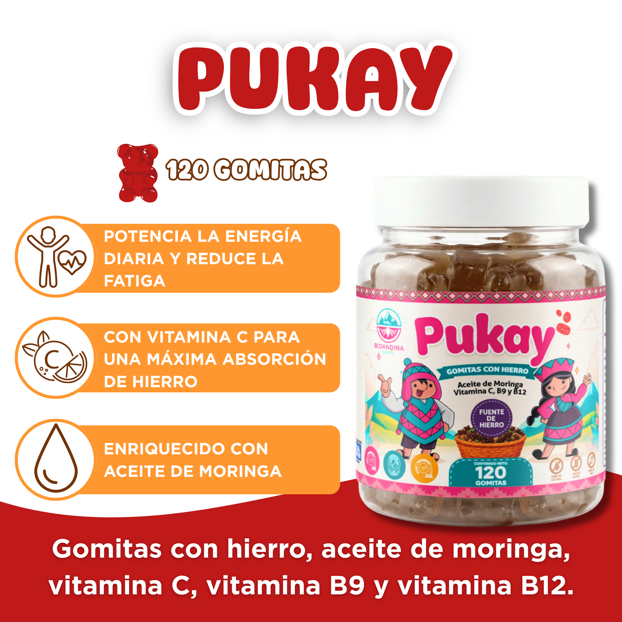 Pukay | Gomitas para niños con Hierro