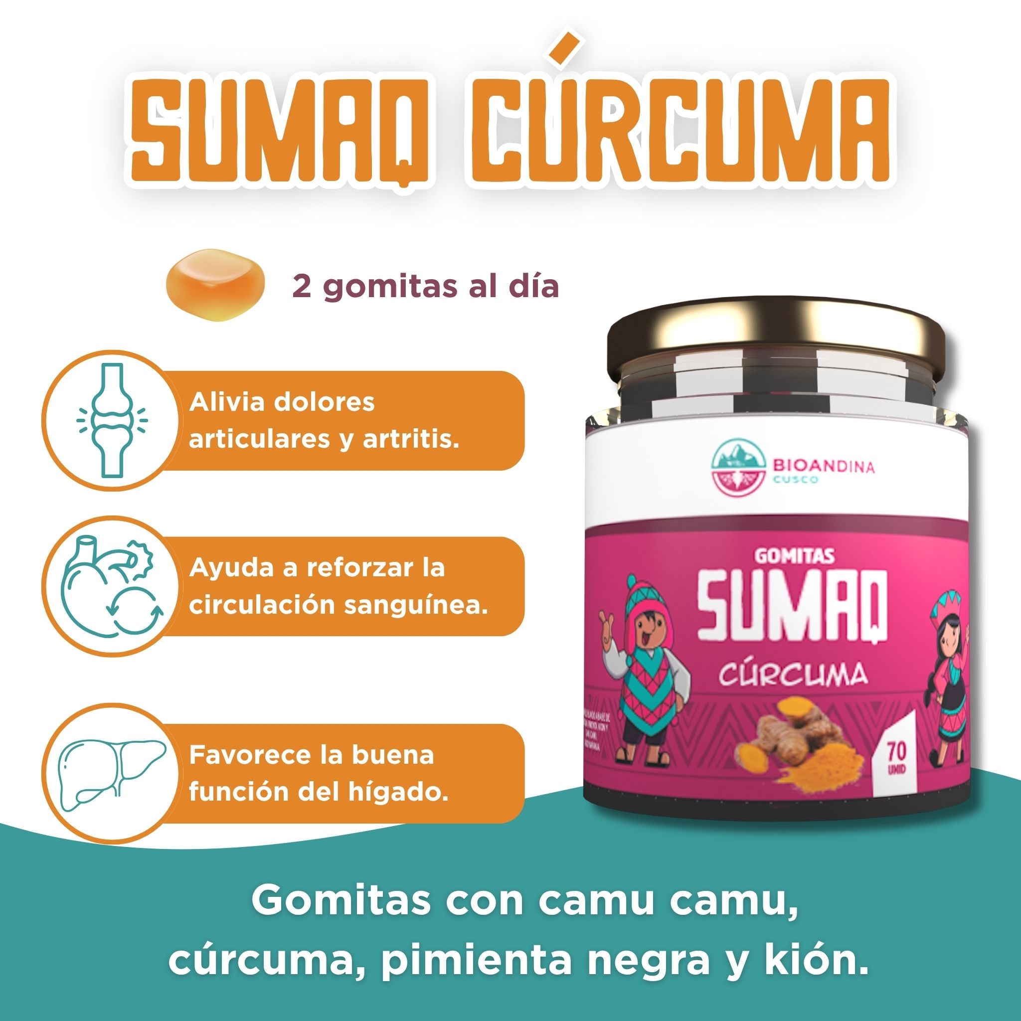 Sumaq Cúrcuma | Gomitas con Cúrcuma y Pimienta