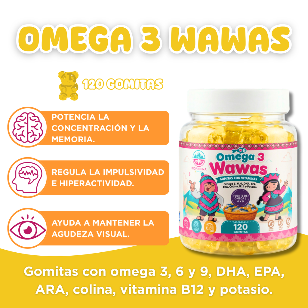Omega 3 Wawas | Gomitas para niños con Omega 3