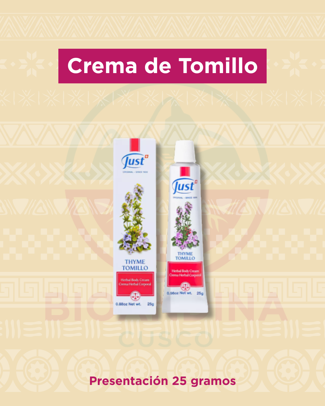 Crema de Tomillo 25 gr | Just